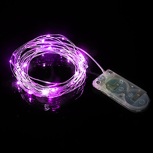 3m Copper Wire Fairy Lights - Purple (30 LED's)